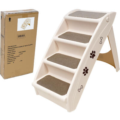 Plastic Pet Stairs - 24" - Beige