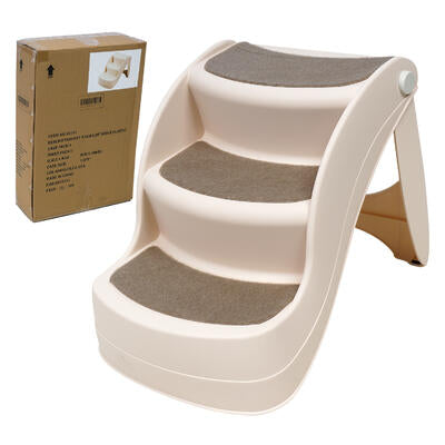 Plastic Pet Stairs- 20" - Beige