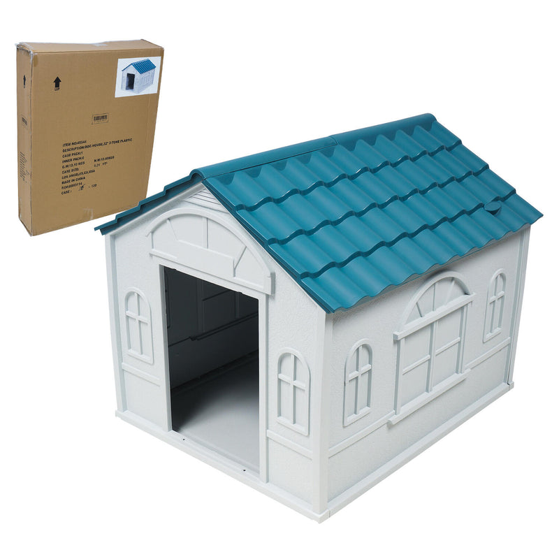 2-Tone Plastic Dog House - 32"