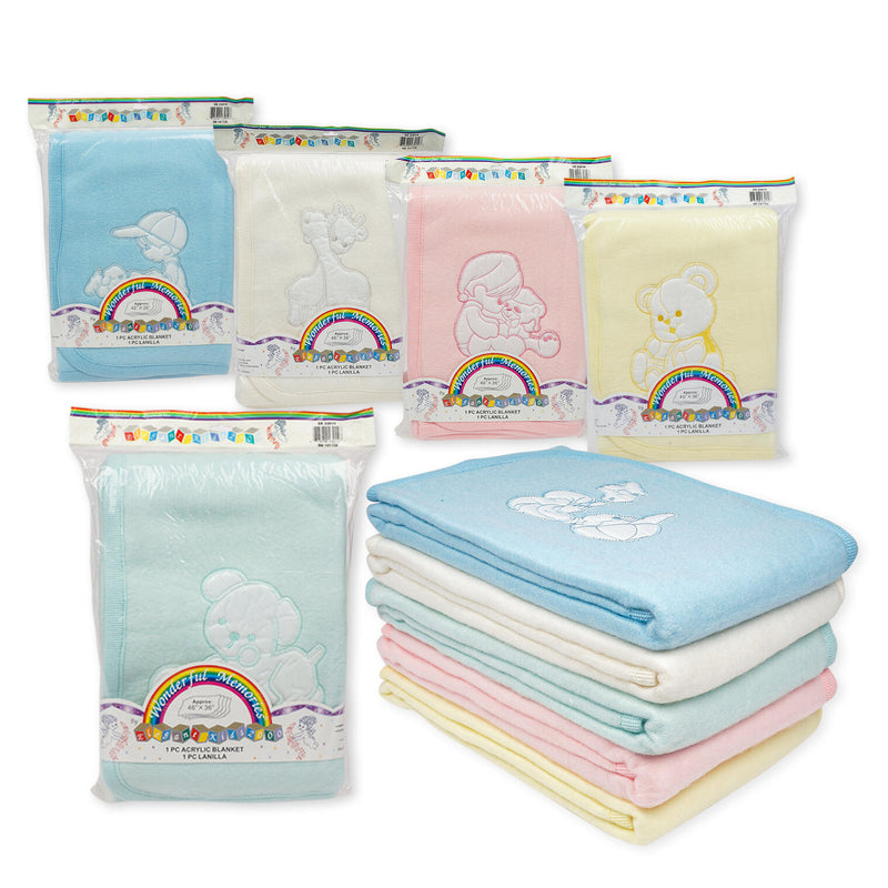 Baby Blanket 46" X 36""- 5 Assortments - Offpricebundles