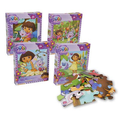 24 pc Dora the Explorer Puzzle 4 Assortments - Offpricebundles