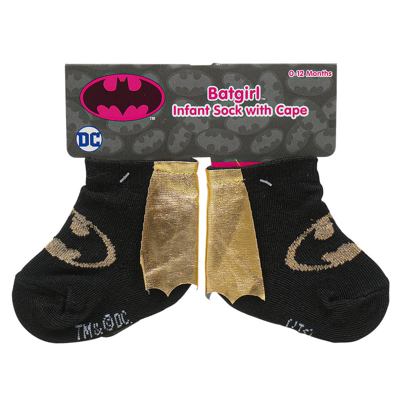 DC Comics Infant Batman Girls Sock Set with Cape 0-12M - Offpricebundles