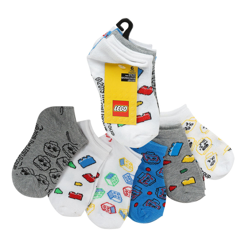 6 Pack Lego Iconic Low Rise Socks- size 4-8 1/2 - Offpricebundles