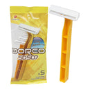 Dorco 5 pack Men's Disposable Twin Blade Razor