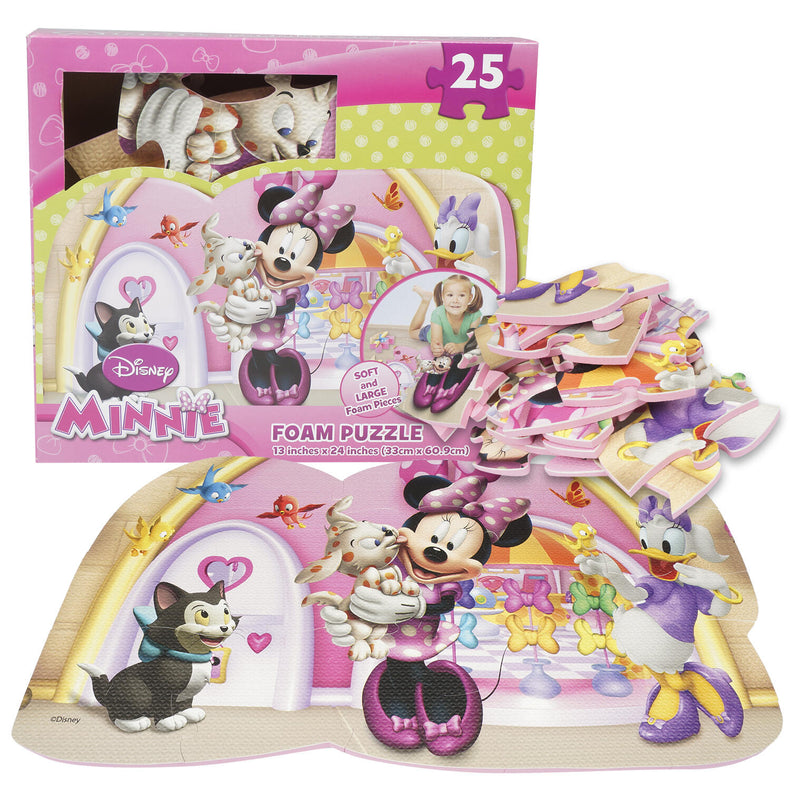 Disney Minnie Foam Puzzle 25-piece Set -13x24 in - Offpricebundles