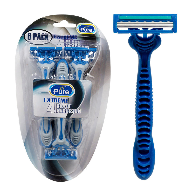 Magic 4-Blade Razor with Swivel Head 6-pack